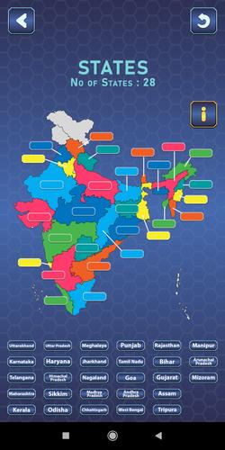India Mapper-(India Map Game) Zrzut ekranu 3