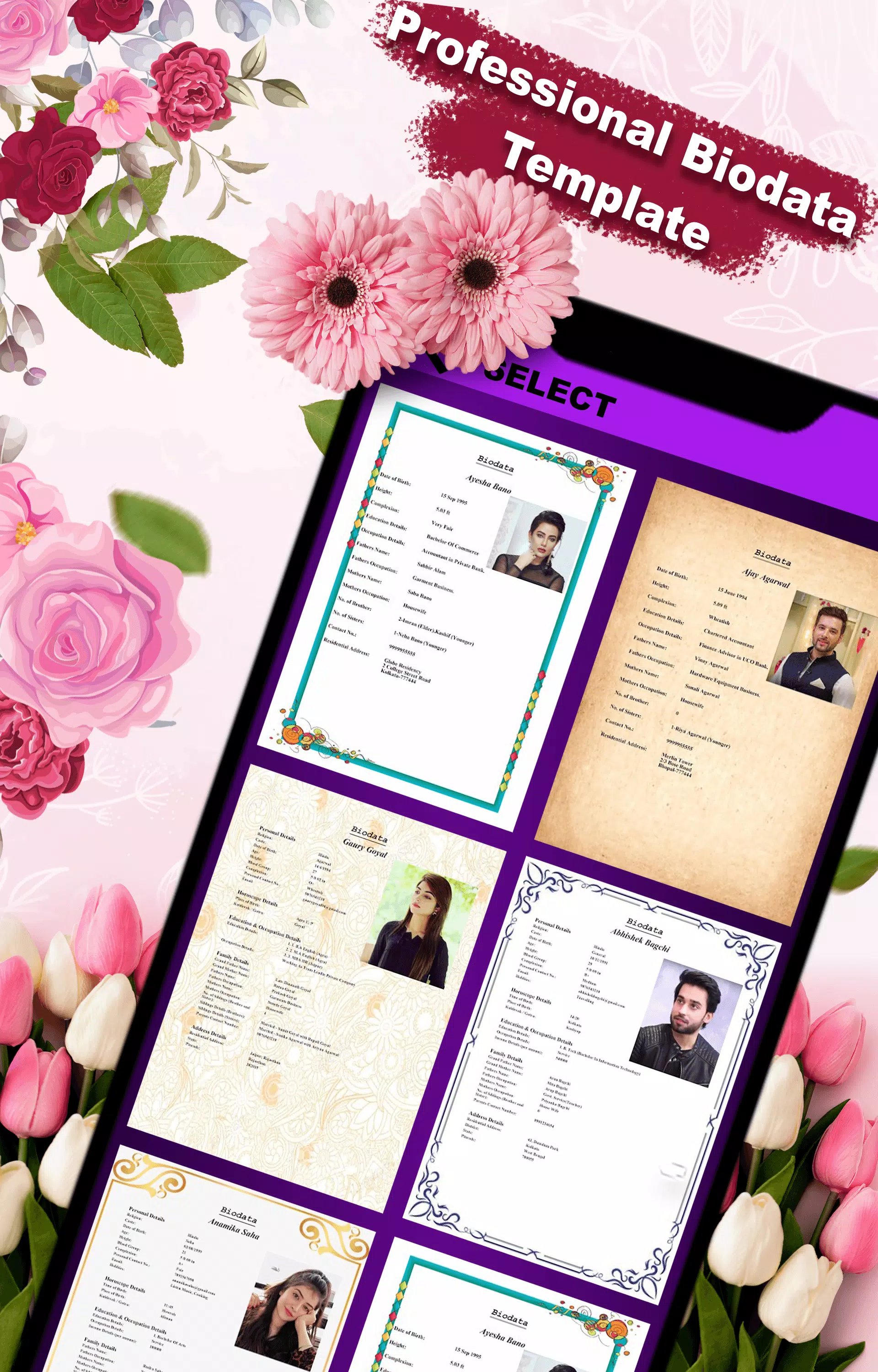 Marriage Biodata Maker Captura de pantalla 0