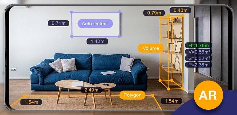 AR 定規ツール –計画する巻尺とカメラ。メジャー計測アプリ スクリーンショット 0