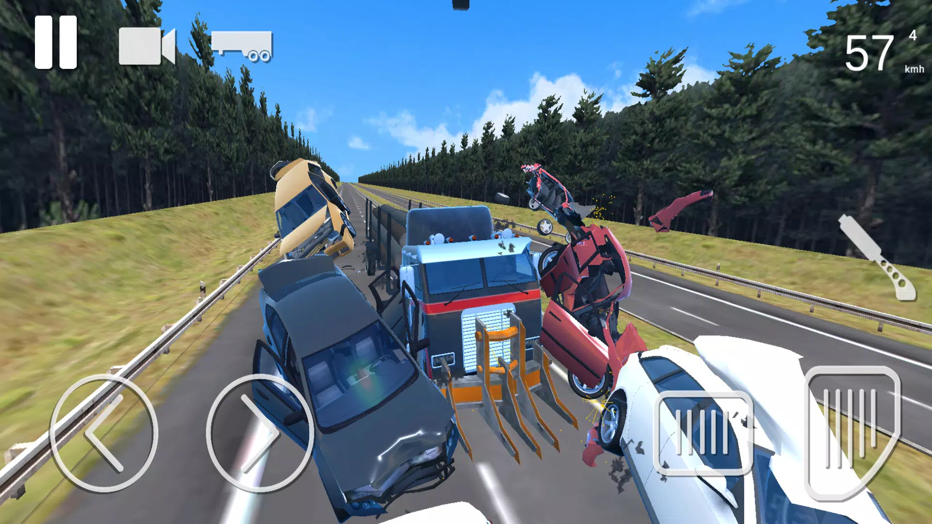 Truck Crash Simulator Accident Tangkapan skrin 1