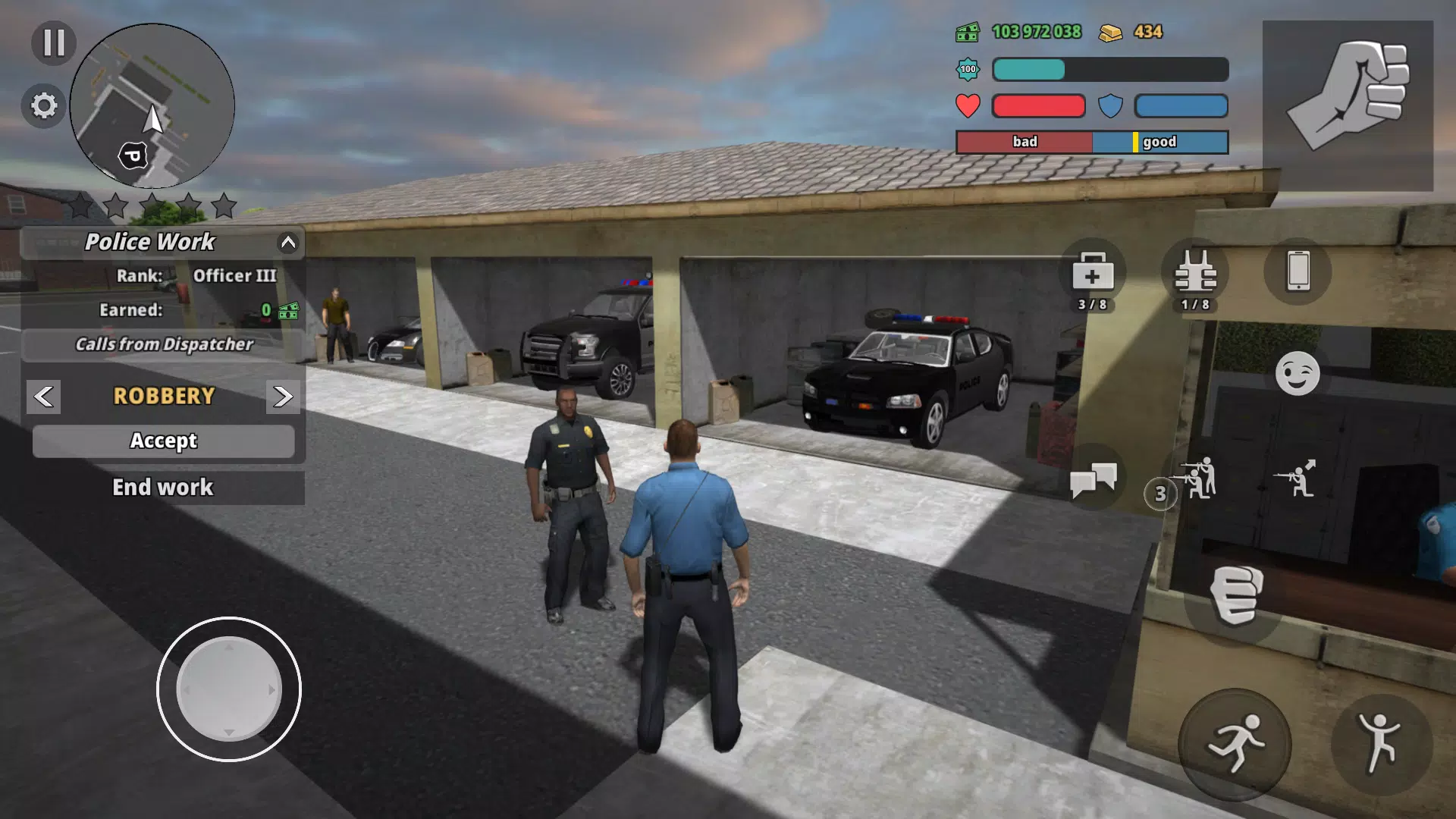 Police Cop Simulator. Gang War ဖန်သားပြင်ဓာတ်ပုံ 2