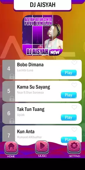 Piano Tiles DJ Aisyah Jamilah Screenshot 1