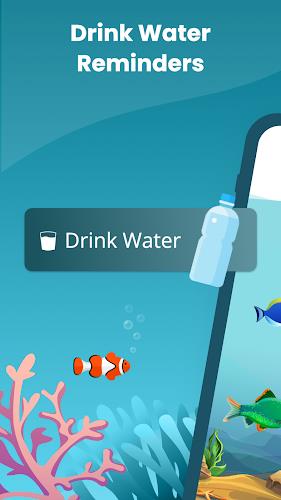 Drink Water Reminder Aquarium Captura de pantalla 0