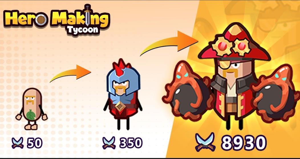 Hero Making Tycoon Mod Ảnh chụp màn hình 1