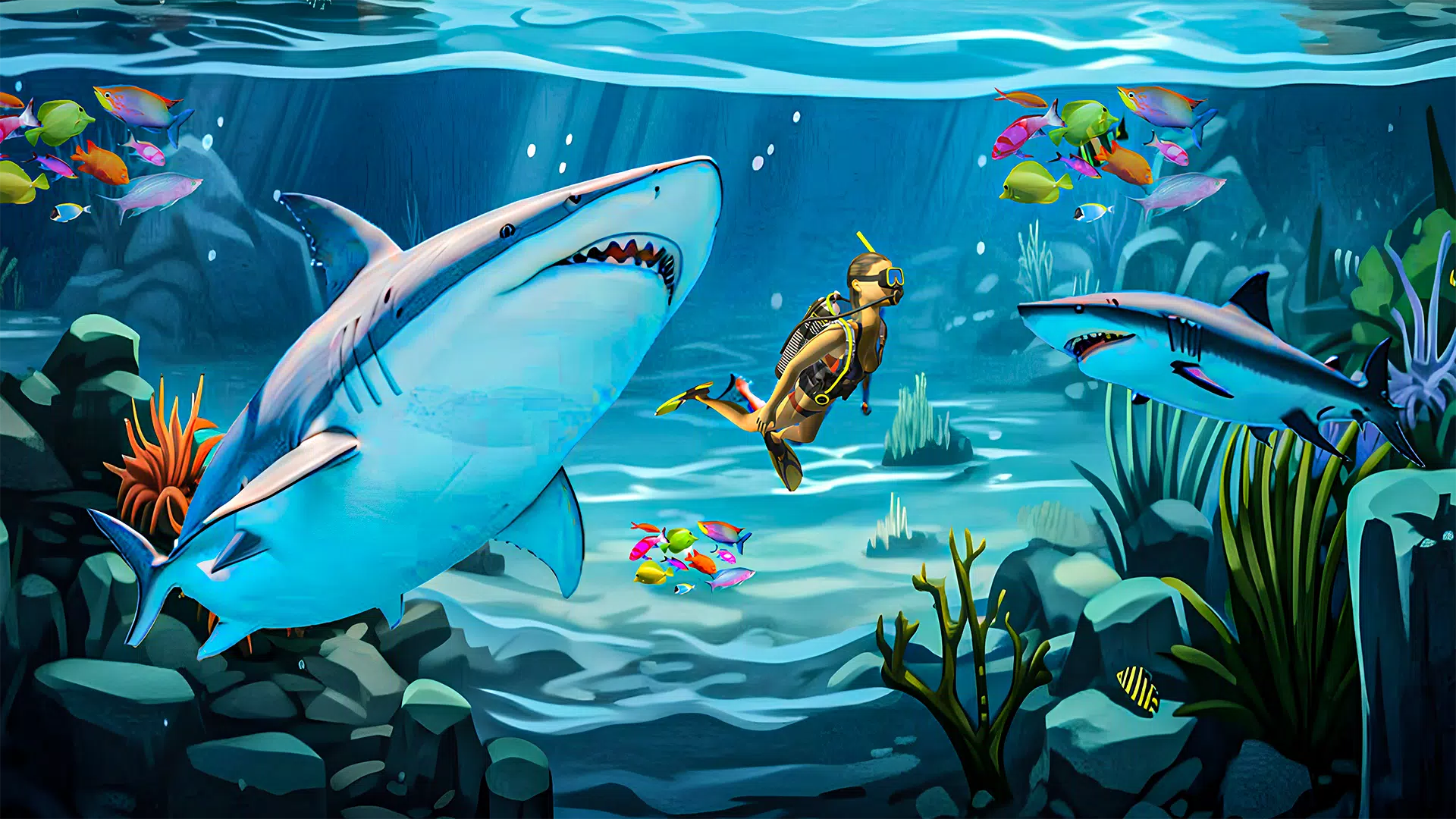 Schermata Shark Attack Games Offline 0