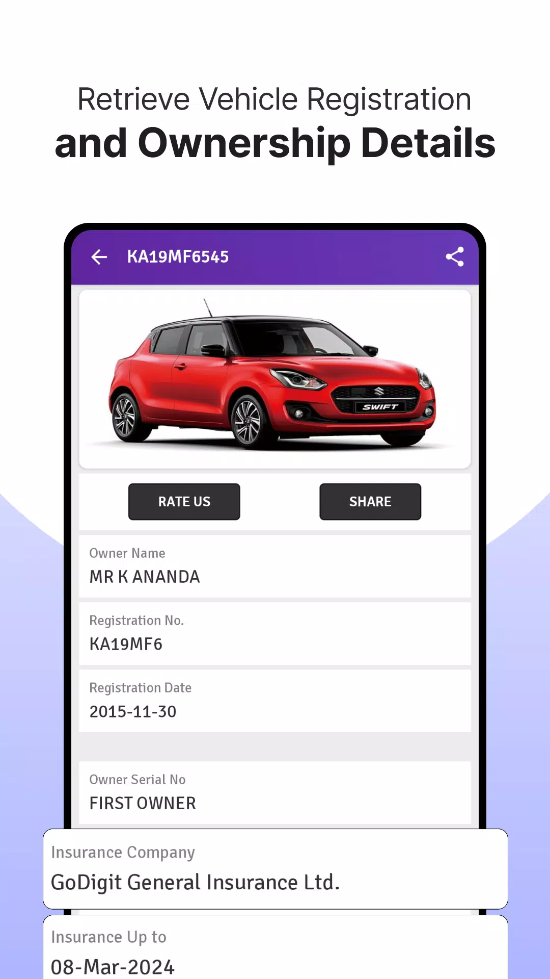 RTO Vehicle Info App, Challan Ekran Görüntüsü 1