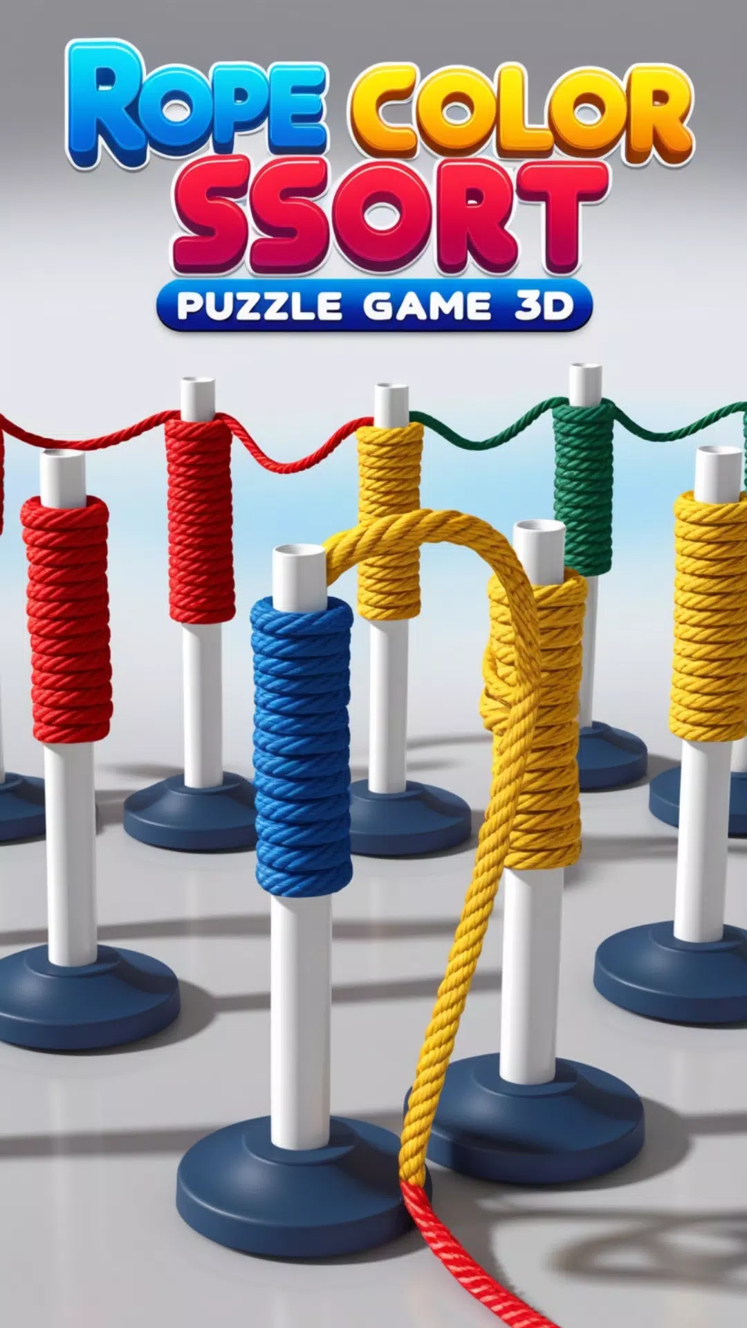 Rope Color Sort Puzzle Game 3D Capture d'écran 3