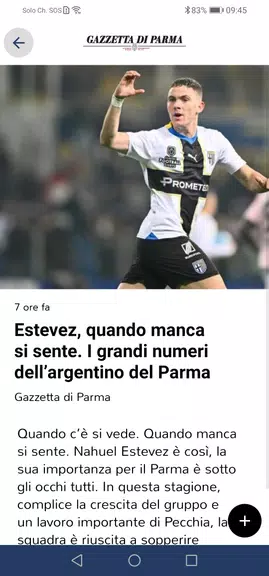 Schermata Gazzetta di Parma 2