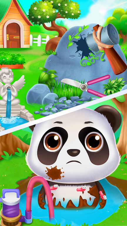 Panda caretaker pet salon game应用截图第2张