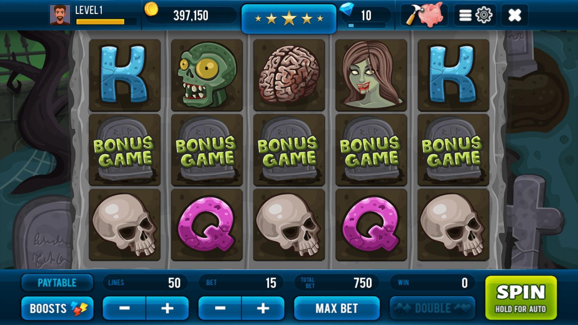 Zombie Casino Slot Machine Tangkapan skrin 0