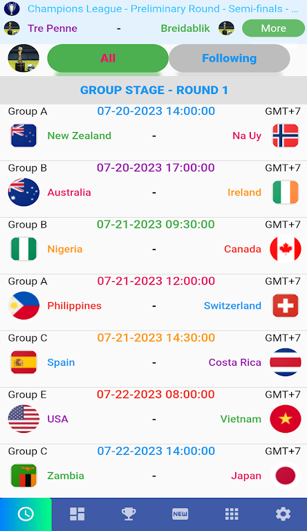 Female Cup Matches Скриншот 0
