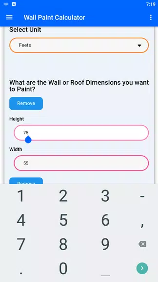 Wall Paint Calculator Schermafbeelding 1