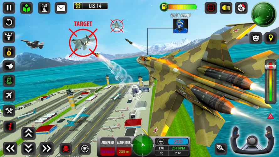 Roboter-Pilot-Flugzeug-Spiele Screenshot 3