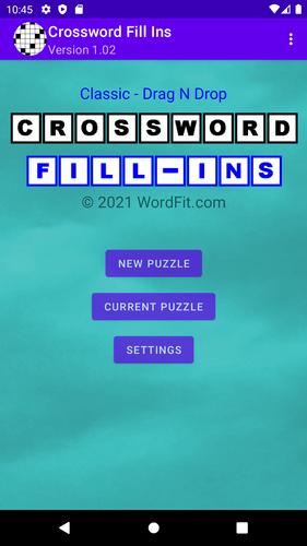 Drag-n-Drop Crossword Fill-Ins Tangkapan skrin 0