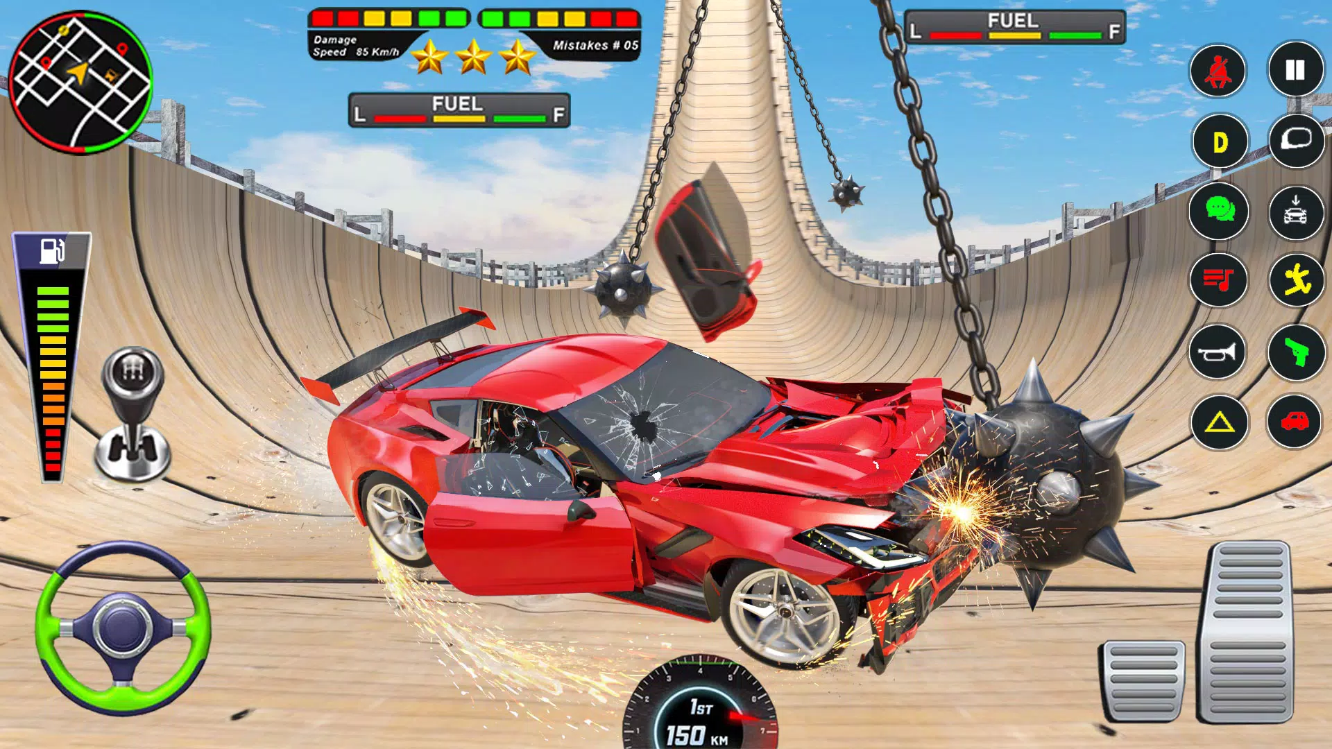 Mega Ramp Car Crash Simulator 스크린샷 1