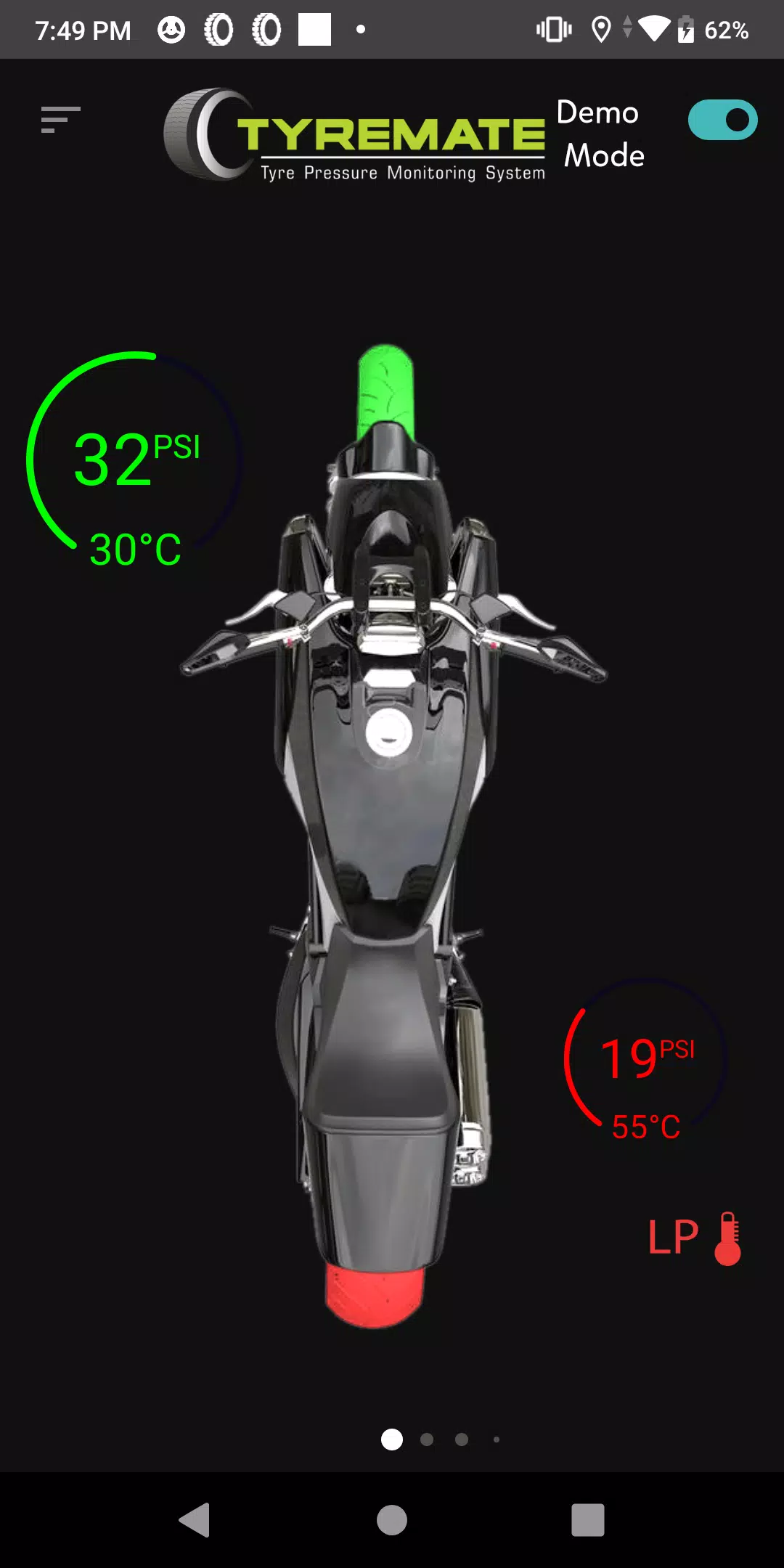 Tyremate TPMS for 2 wheelers Schermafbeelding 1