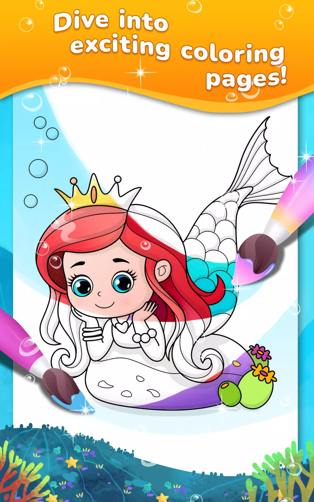 Mermaid coloring book gradient應用截圖第0張