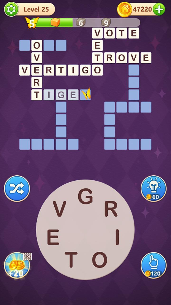 Word Brain: Words Cross Puzzle स्क्रीनशॉट 3