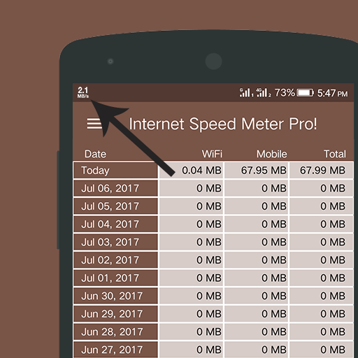 Internet Speed Meter Pro Tangkapan skrin 0