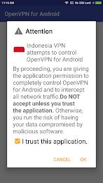 Indonesia VPN - for OpenVPN Ekran Görüntüsü 2