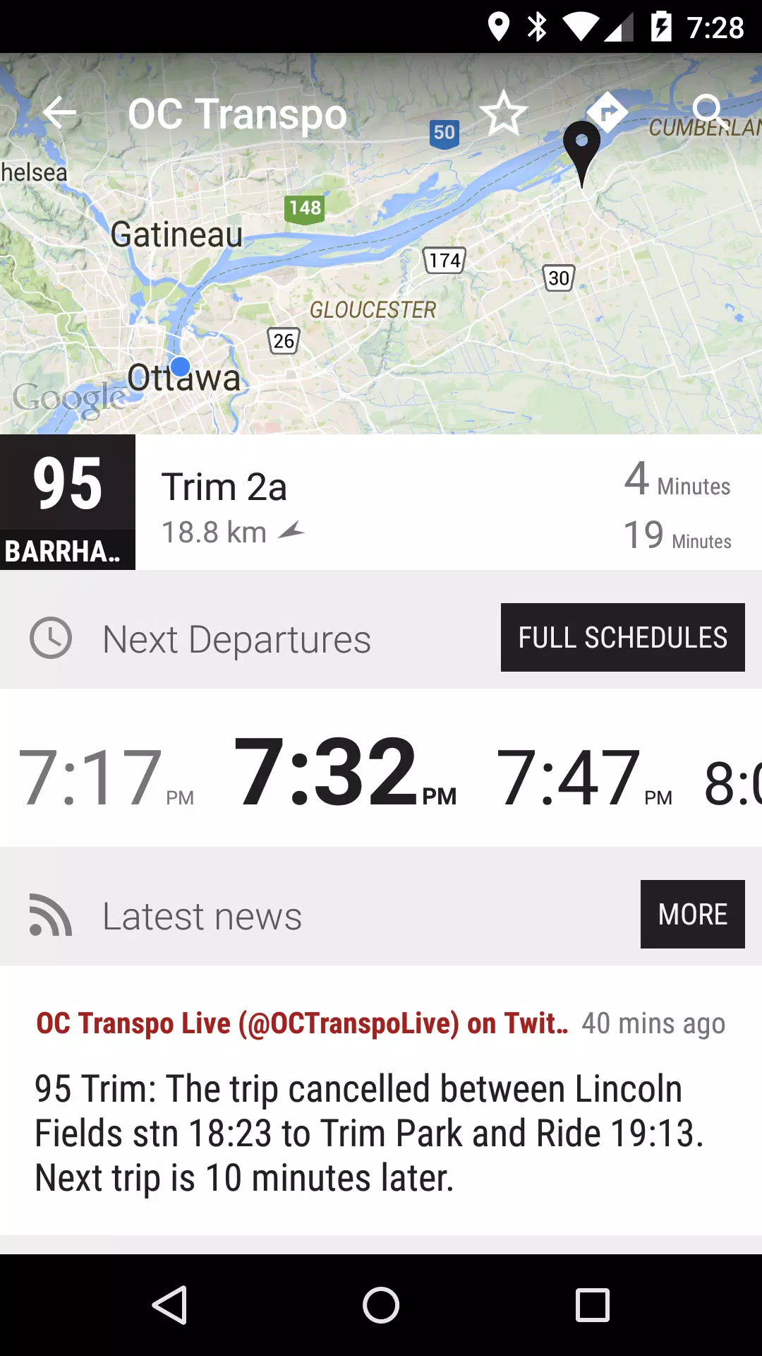 Ottawa OC Transpo Bus - MonTr… Screenshot 1