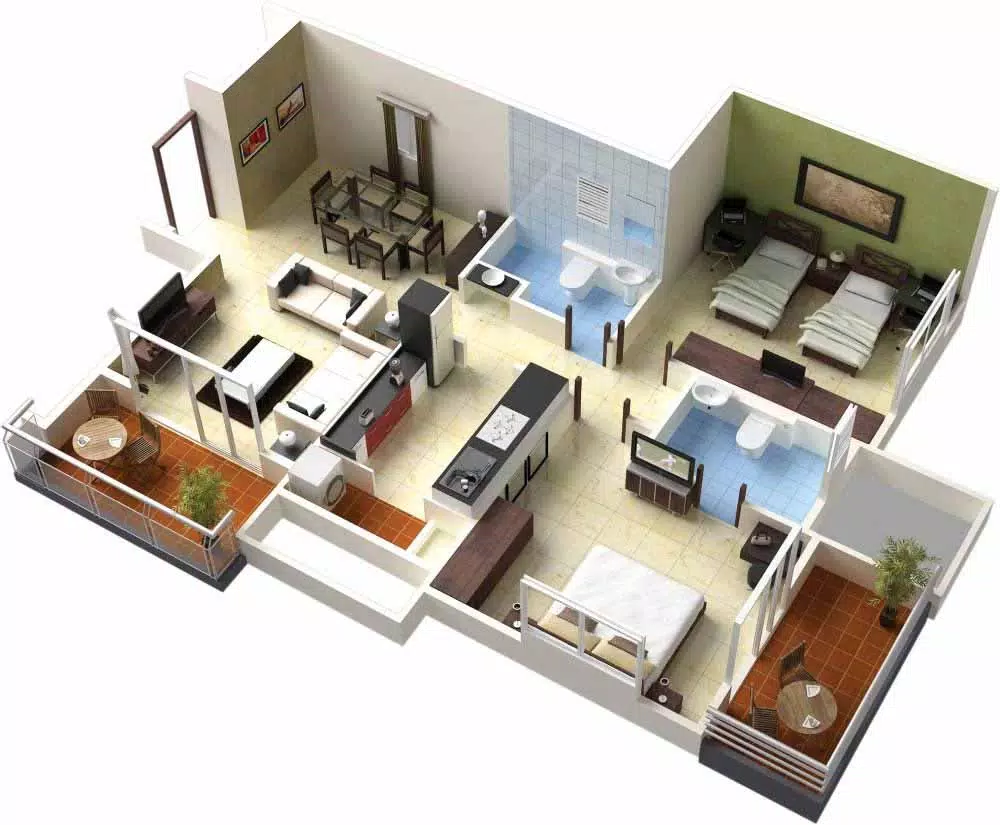 3D small house design Captura de pantalla 2