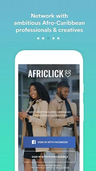 Africlick - African Black Dating & Networking App Tangkapan skrin 0