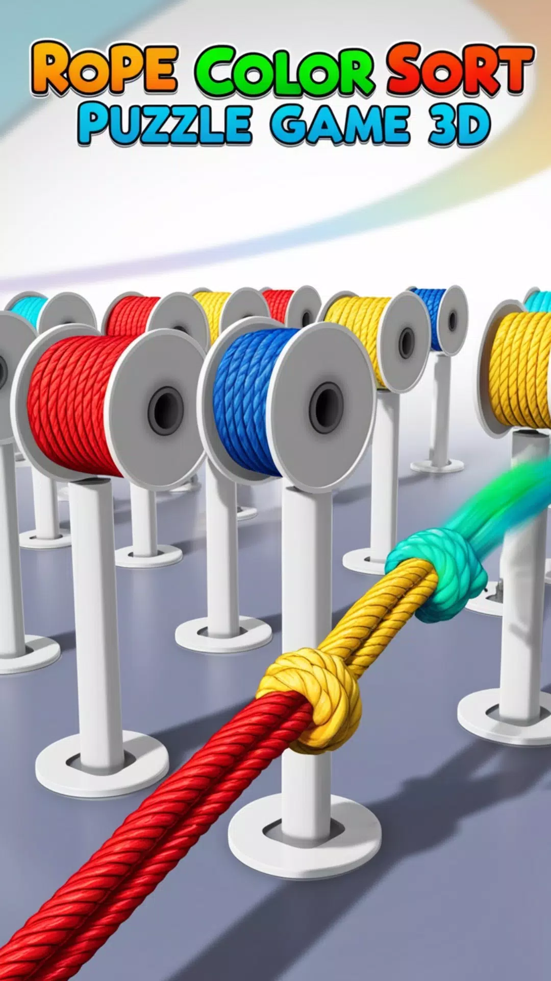 Rope Color Sort Puzzle Game 3D Capture d'écran 0