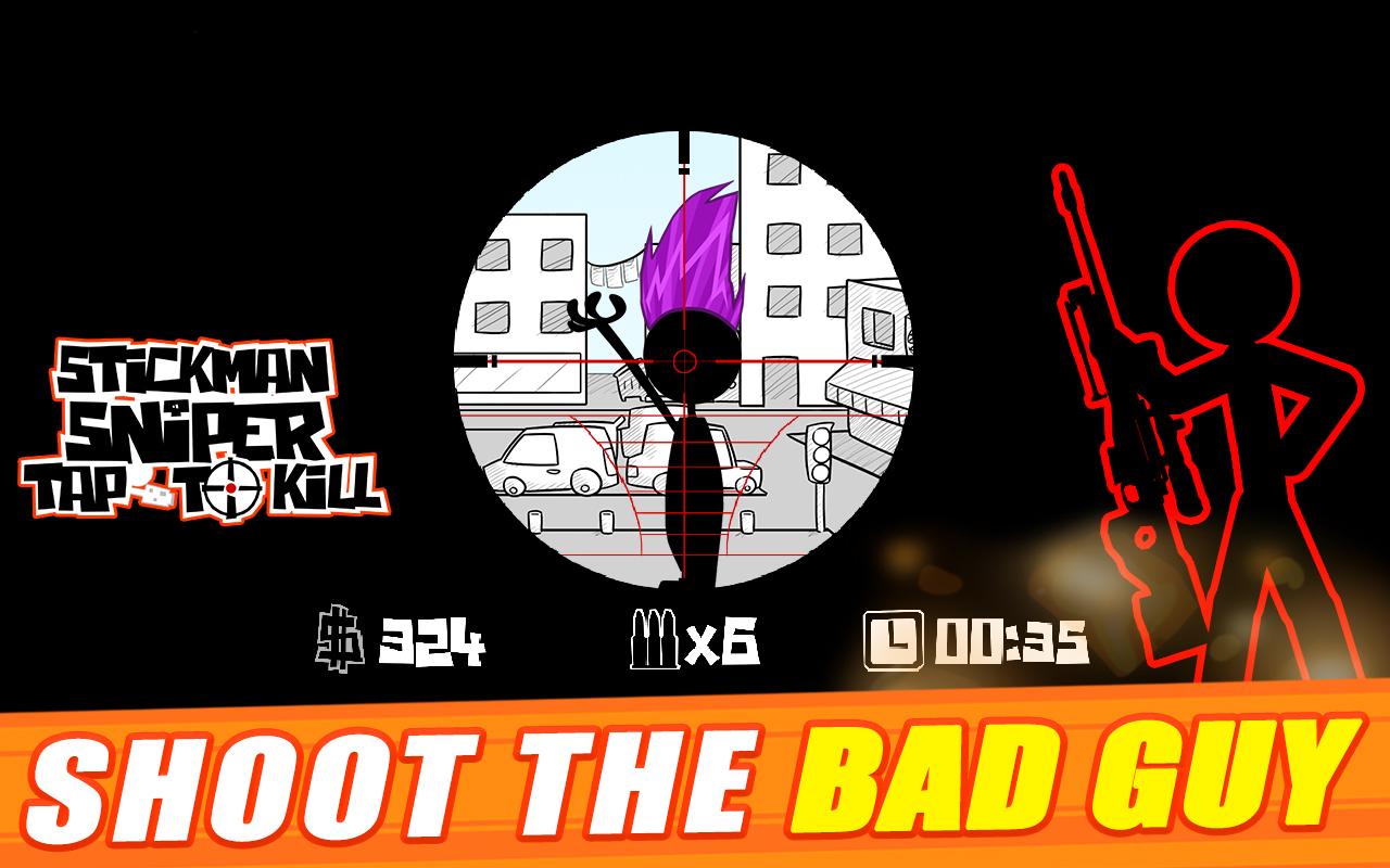 Stickman sniper : Tap to kill Ảnh chụp màn hình 0