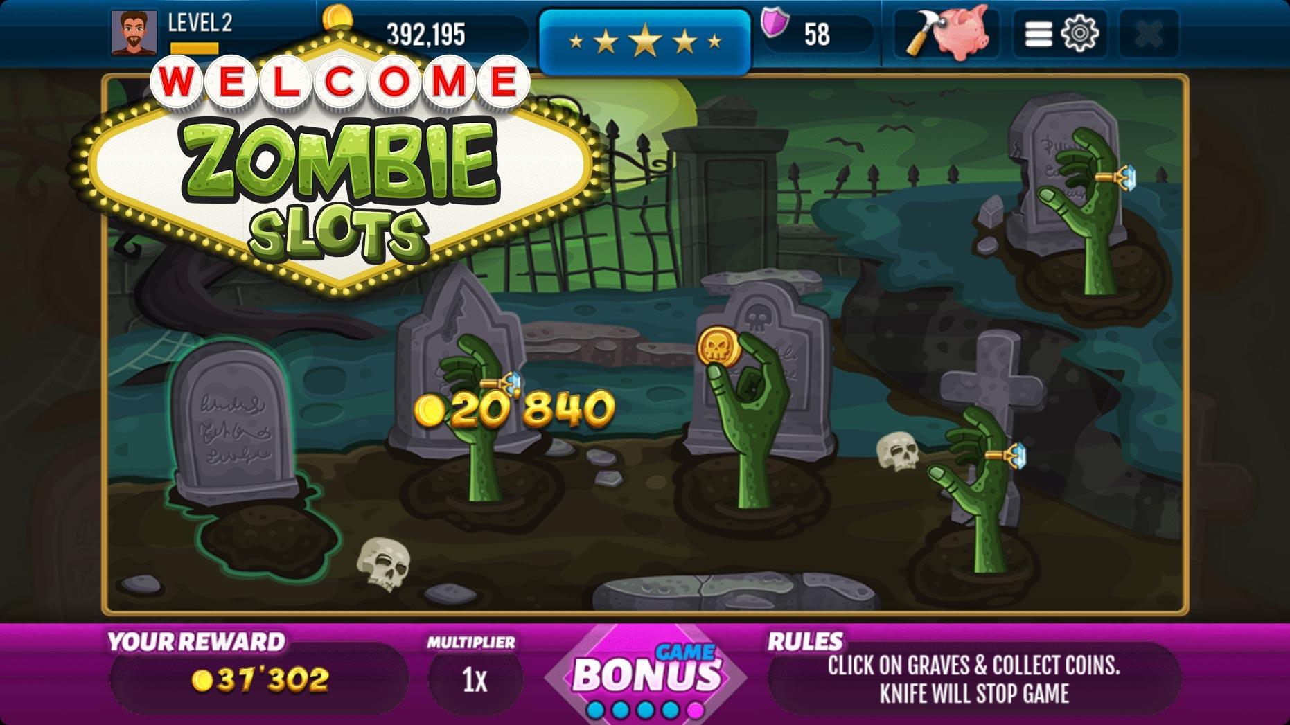 Zombie Casino Slot Machine Ảnh chụp màn hình 2