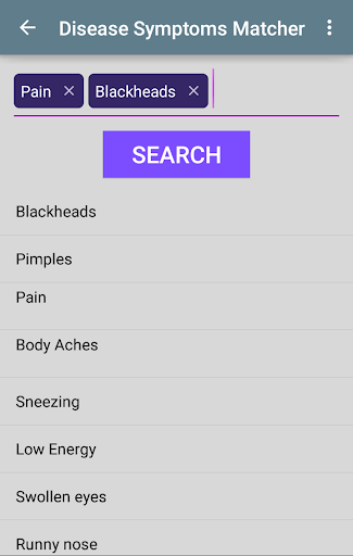 Disease Symptoms Matcher 스크린샷 1