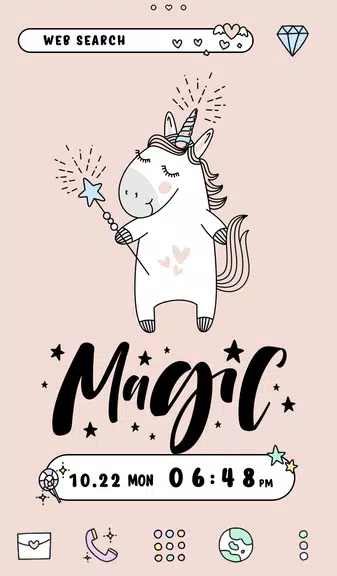 Unicorn Magic Theme Ekran Görüntüsü 0