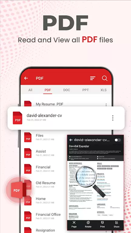 Document Reader PDF Reader स्क्रीनशॉट 1