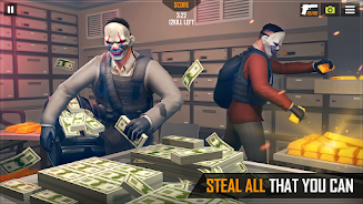 Real Gangster Bank Robber Game ภาพหน้าจอ 0