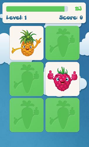 Fruits Memory Game for kids Zrzut ekranu 1