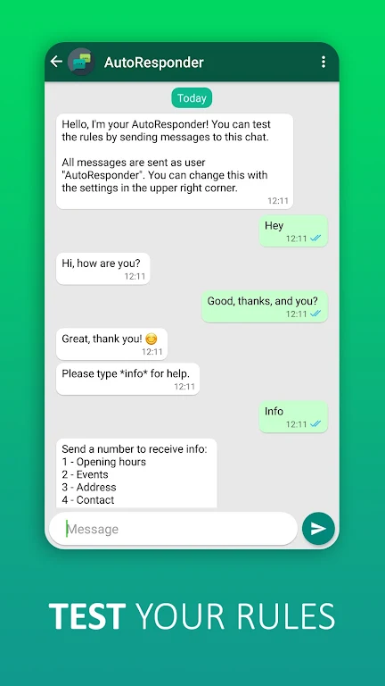 AutoResponder for WhatsApp スクリーンショット 1