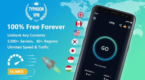 Typhoon VPN - Super Fast VPN Ekran Görüntüsü 0