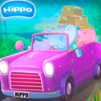 Hippo in Seahouse: Wimmelbild