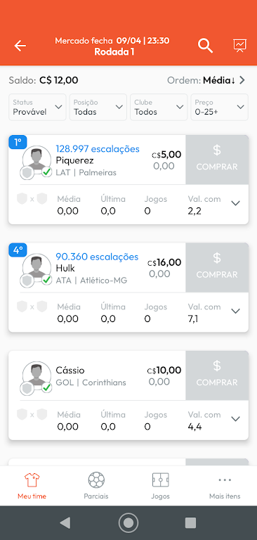 Parciais CFC Ảnh chụp màn hình 1