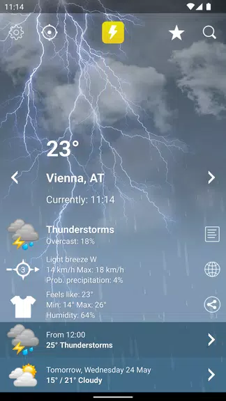 Weather XL Austria PRO Ảnh chụp màn hình 1