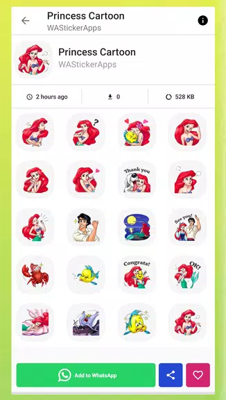 Princess Animated Stickers Ekran Görüntüsü 2