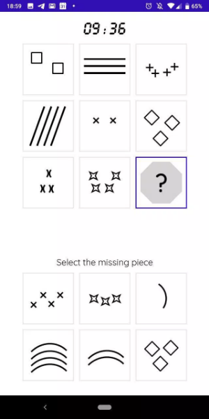 Schermata iQT: Raven IQ Test 2