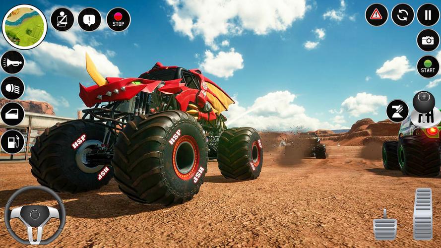 Extreme Monster Truck Game 3D Ekran Görüntüsü 2