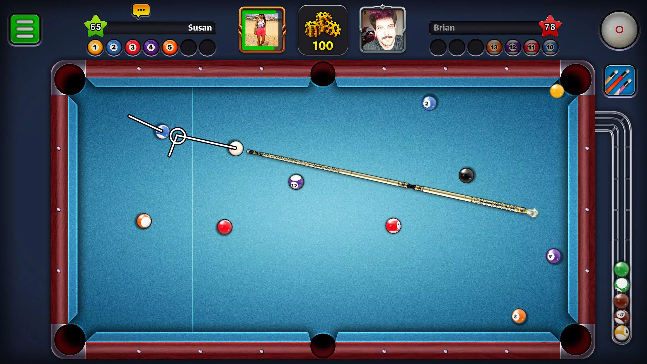 Billiards Game: 8 Ball Pool Tangkapan skrin 2