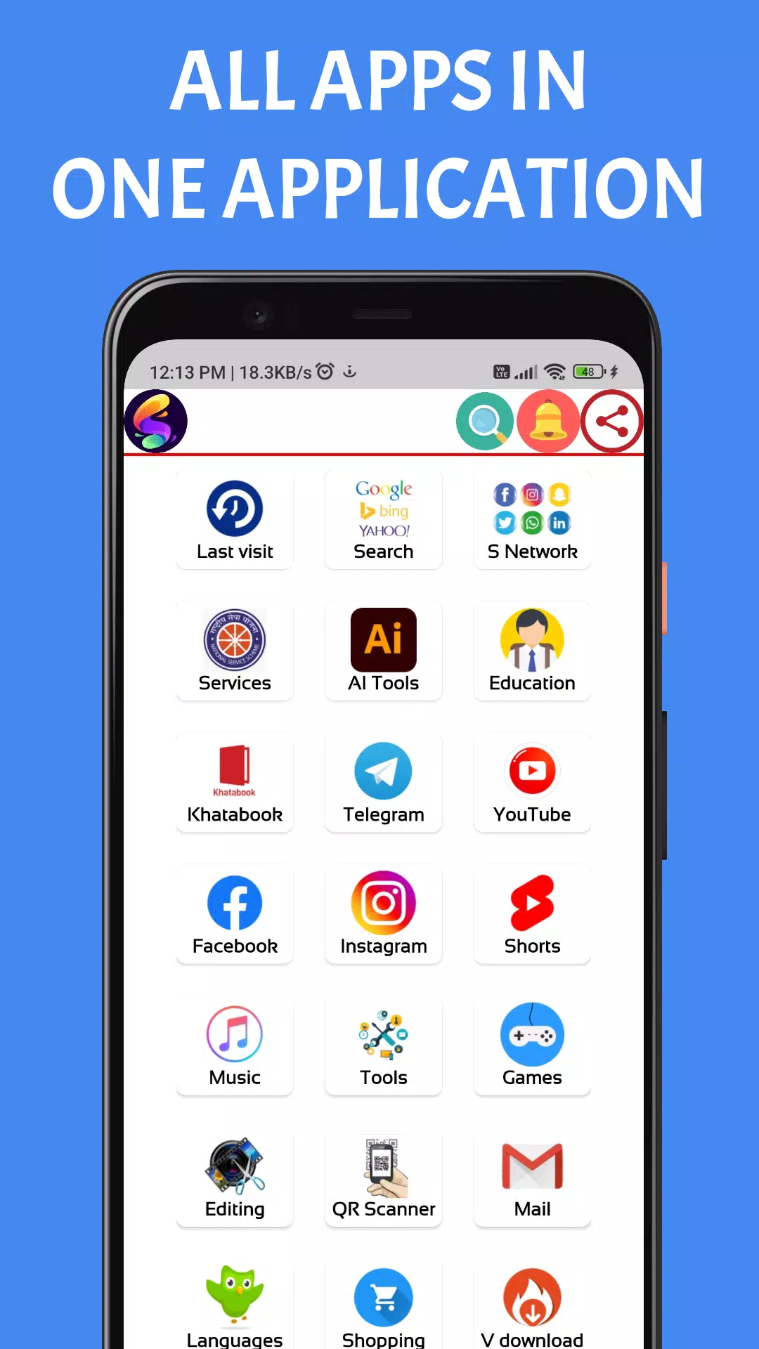 Snowzo : All Social Media Apps Скриншот 0