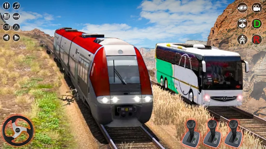 Train Racing 3d- Bus Vs Train ဖန်သားပြင်ဓာတ်ပုံ 0