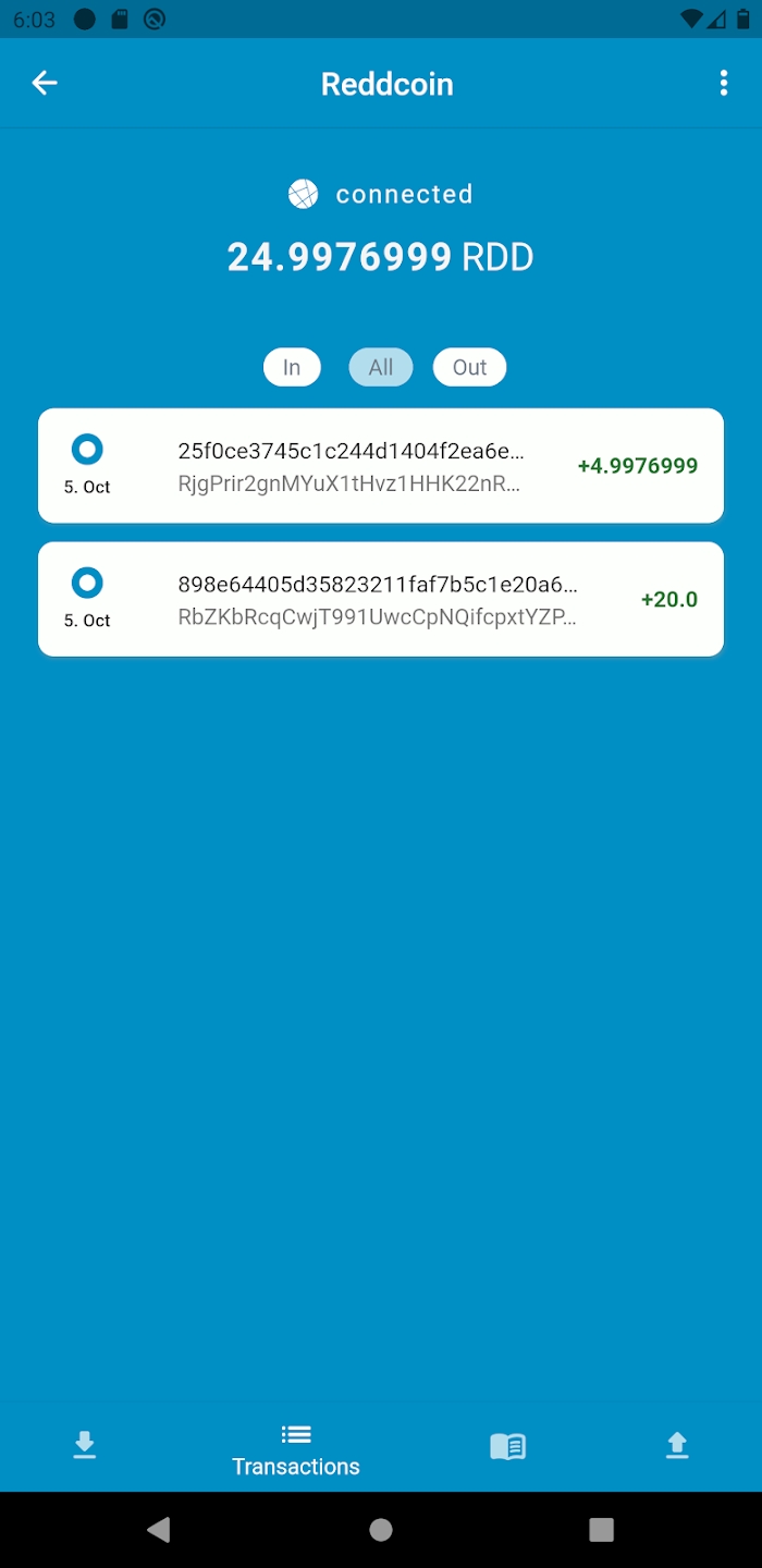 Reddcoin Mobile Wallet Screenshot 3