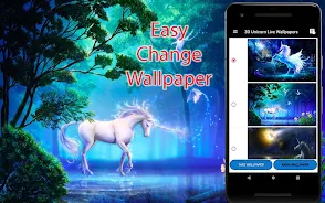 Unicorn Live Wallpapers Captura de pantalla 0