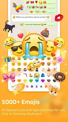 Teclado Emoji Facemoji & Fonts Captura de pantalla 1