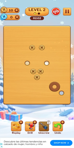 Wood Nuts Game: Unscrew Puzzle Capture d'écran 0